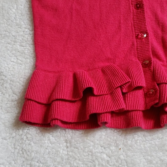 Girls' Gap Kids Ruffle Button-Down Sweater M(8) - Picture 4 of 8